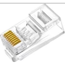 Rj45 Cat6 Ethernet Konnektör Yüksek Performanslı Network Jak Normal Tip