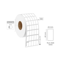 Tanex 20X40 mm Eco Termal Etiket 5 Li 25mm Çap 5000'Li