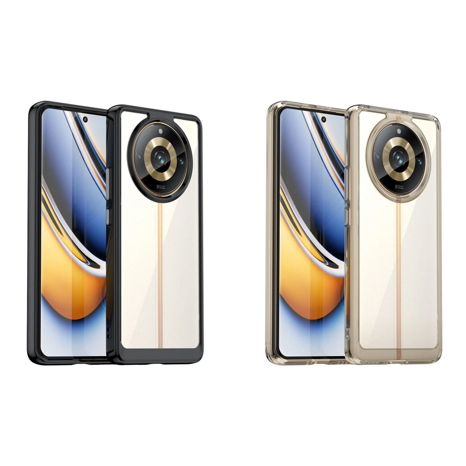 Microcase Realme 11 Pro 5g / 11 Pro Plus 5g Shield Serisi Darbeye Dayanıklı Yarı Esnek Plastik Tpu Kılıf - Al8100 Siyah