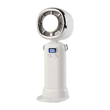 Lexroo Ay11 Dijital Led Göstergeli Katlanabilir Portatif Mini Soğutucu El Fanı - Beyaz