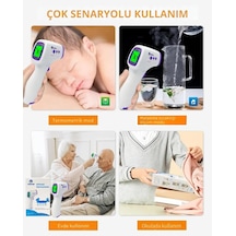 Ayrex Şeker Ofisi Dijital Temassız Ateş Ölçer Termometre Tabanca Model Hafızalı Pilli Bebek Çocuk Kedi Köpek Or