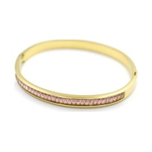 Baget Taşlı Bilezik - Pembe Çok Renkli