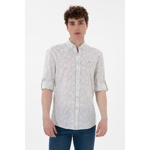 U.S. Polo Assn. U.s. Polo Assn. Erkek Açık Gri Uzun Kollu Regular Gömlek 2108282 Çok Renkli