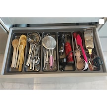 Gri Renk Çekmece Içi Kepçelik 85x49 Cm 80x40 Ölçülerine Kadar Kesilebilir Gri