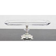 Atabey Home Gümüş Döküm Ayaklı Paşabahçe Kayık Servis Tabağı