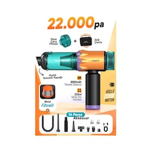 Matt Mcv22 Şarjlı Araç Süpürgesi Sarı 22.000pa Güçlü Vakumlu Mini El Süpürgesi Type-c Şarjlı 220ml