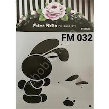 Fatma Metin Serisi - Boyutlu Stencil 032 20X20 Cm