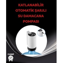 Damacana Üstü Akıllı Su Pompası 3 Damacana Kullanım 4w Güç Micro Usb Şarjlı Katlanabilir & Taşınabilir