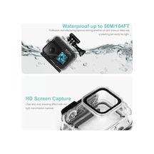 Gopro Hero 12 11 10 9 İçin 60m Sualtı Su Geçirmez Kılıf Muhafaza Housing Ve Lens Çok Renkli