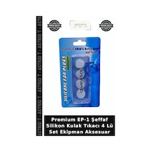 Premium Ep-1 Şeffaf Silikon Kulak Tıkacı 4 Lü Set Ekipman Aksesuar