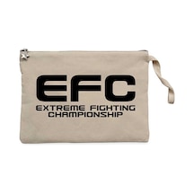 EFC Type Krem Clutch Astarlı Cüzdan / El Çantası Krem