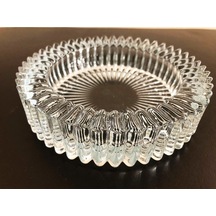 Kristal Lüks Cam Küllük Kristal Lux Küllük 14cm 1 Adet Cam Küllük Cam Beyaz Yuvarlak