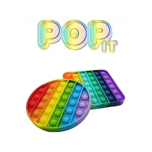 Toys Pop It Push Bubble Fidget Özel Pop Duyusal Oyuncak Zihinsel Stres Rainbow Renk