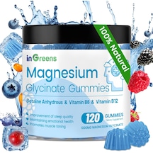 İngreens Magnesium Glycinate Betaine Sleep Relaxation & Focus Support 120 Gummies Karışık