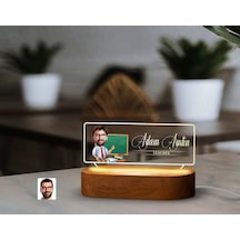 Bk Gift Kişiye Özel İsimli Öğretmen Karikatürlü Led Işıklı Akrilik Masa İsimliği-3, Ofis Dekoru, Mesleki Hediye, Ofis Hediyeleri Kobitmeyen138042 Bk G