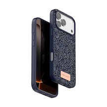 Onegif Apple İphone 17 Pro Bright Simli Kapak - Mavi - Mavi