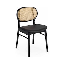 Oslo Hazeranlı Ahşap Sandalye Siyah