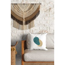 Modern Silüet Desenli Çift Yön Dijital Baskılı Dekoratif Kırlent Kılıfı Yastık Kılıfı 39x39cm Çok Renkli