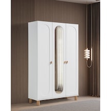 Pema Home Masal %100 Mdf Membran 3 Kapaklı Dolap Gardırop Beyaz