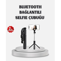 Kablosuz Bluetooth Selfie Çubuğu - 360 Dönebilir Başlık Taşınabilir Ve Şık Tasarım