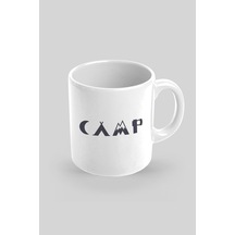 Camp Baskılı Kupa Bardak Beyaz
