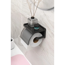 Buççin Online Mağaza Yapışkanlı Kapaklı Tuvalet Kağıdı Askısı Banyo Tuvalet Kağıtlığı Aparatı Peçetelik Organizer Plastik Çok Renkli