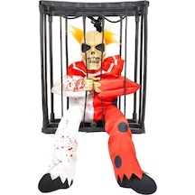Ankaverse Hareketli Sesli Sensörlü Mahkum Joker İskelet Dekorasyon 22x27 Cm Standart