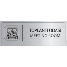 Mayeka Toplantı Odası İsimlik Gümüş Metal Kapı İsimliği Levhası Yönlendirme Tabelası