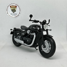 Trıumph Bonneville Bobber 1:12 Diecast Motorsiklet Model Lisanslı Metal Maket Oyuncak & Biblo