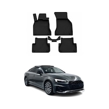 Audi A5 F5 2017-2026 Uyumlu 4d Havuzlu Paspas Kauçuk Siyah 5 Parça