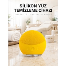 Elektrikli Silikon Yüz Temizleme Fırçası Şarjlı Ayarlanabilir Titreşimli Cilt Bakımı