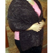 Mandaş Style El Dokuma Angora Bayan Şalı-Siyah