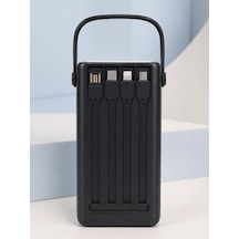 Yüksek Kapasiteli Led Powerbank 50.000 Mah Hızlı Şarj 4 Kablolu
