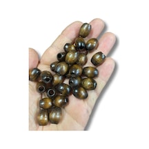 12x15 Mm Kahve Oval Ahşap Boncuk - 30 Adet