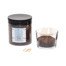 Black Vanilya Kokulu Siyah Yaratıcı İnci Tozu Mum 30 Adet Fitil İle Birlikte -250 Gr Çok Renkli