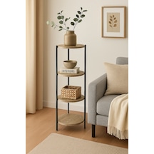 4 Katlı Raf - Çiçeklik, Organizer, Sehpa Ve Köşe Rafı Siyah