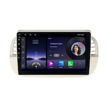 Fiat 500c Android Siyah Multimedya 2009-2015 Carplay Android Auto Navigasyon Kameralı 4gb Ram 64gb 9"