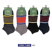 Twisocks Bambu Renkli Çemberli Patik Çorap 12'li - Karışık