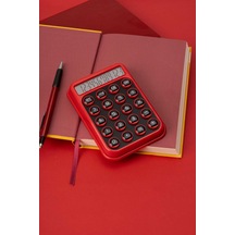 Renkli Ve Işık Enerjili Hesap Makinesi - Bl2122 Kırmızı Çok Renkli