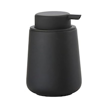 One Banyo İçin Sabunluk, Seramik Sabunluk, El Sabunu/sıvı Sabun İçin, Çap 8 Cm, Yükseklik 11,5 Cm, Kapasite 250 Ml, Siyah