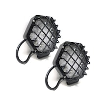 4 Adet 48w Altıgen Kafesli Siyah Kasa 16 Led Off Road Tekne Çalışma Lambası