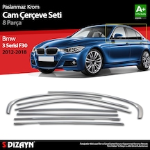 S-dizayn Bmw 3 Serisi F30 Krom Cam Çerçeve Seti 8 Prç 2012-2017 A+ Kalite