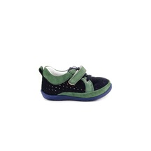 Mnpc Unisex Laci-Yeşil Deri Ortopedik Destekli İlk Adım Ayakkabı