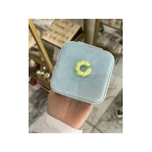 Burgu Bombe Detaylı Earcuff Model Küpe Yeşil