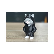 Kapüşonlu Kedi Figürü 10cm