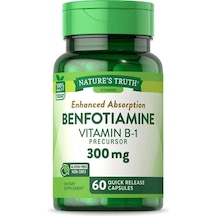 Nature's Truth Benfotiamine Vitamin B1 Precursor 300 Mg 60 Kapsül