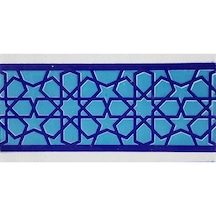Armada Çini 10x20 Cm Ks-72 Mavi Türkmen Yıldızı Desenli Çini Bord
