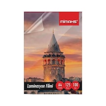 Mimaks Laminasyon Filmi Lp4 A4 125 Mikron 100 Adt. 2'li Paket
