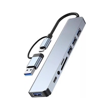 Taplin Tk-128 8port Usb Type-c Çoklayıcı Hub Kart Okuyucu 1 ADET