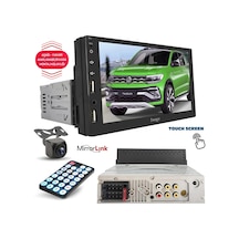 Double Teyp 7 4x50w Mirrorlink Bt/usb/mp5/aux/fm Kameralı Tofas Uyumlu Seri Ayarlanabilir Twogo Go-şahın